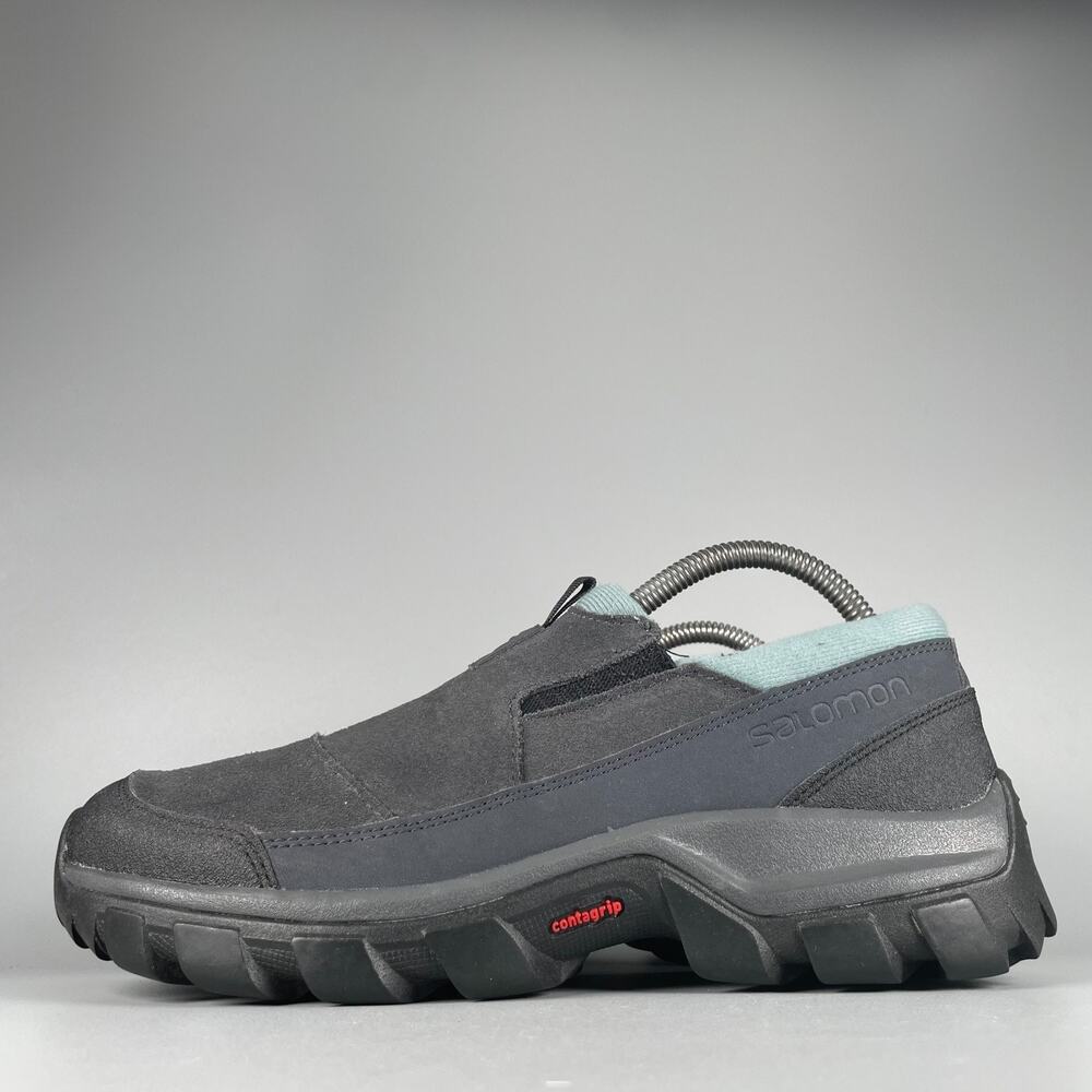 Salomon Winterclog Women's 8.5 Gray Suede Contagrip Slip On Loafers Casual EUC